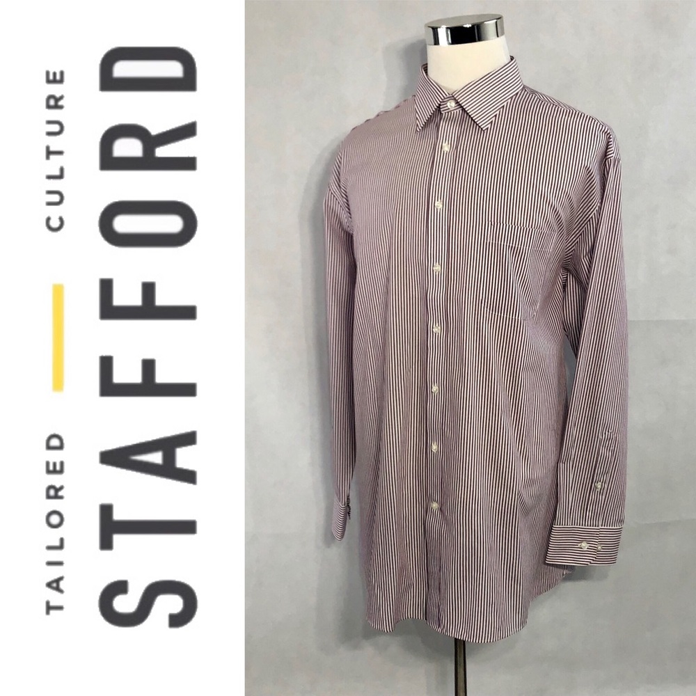 STAFFORD Tailor Culture Men’s Dress Shirt Size 2XL